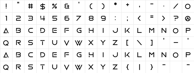 Mandatory Plaything Regular  glyph index