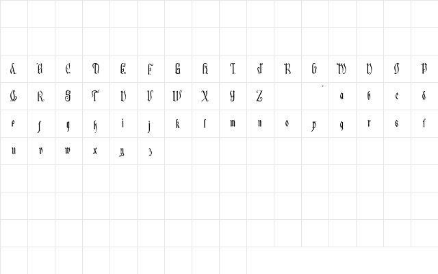 Manticore Regular  glyph index