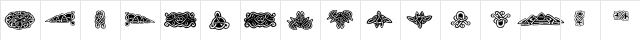 Tattoo No1 Regular  glyph index