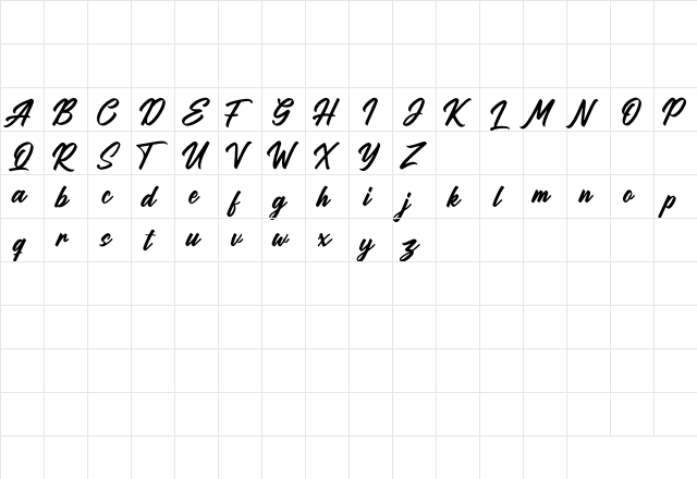 Sandblack Regular  glyph index