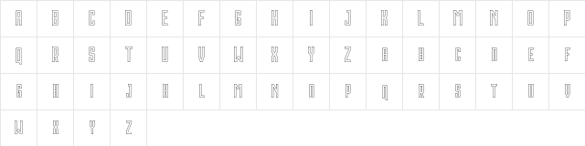 Houston Outline Regular  glyph index