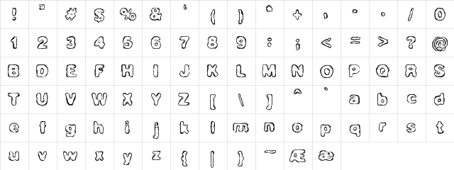 Hassle BRK Regular  glyph index