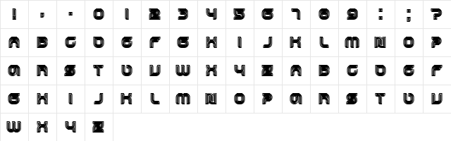 Dropped Outlined Regular  glyph index