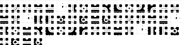 Motorcity Regular  glyph index