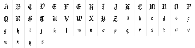 Black Window Black Window  glyph index