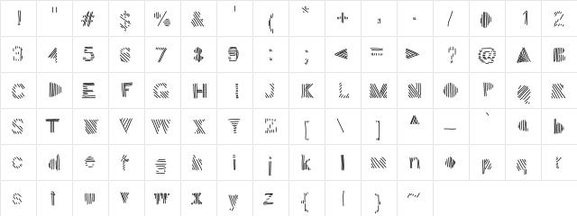 Sion Medium  glyph index