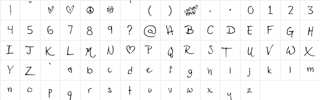 PopStar Autograph Regular  glyph index