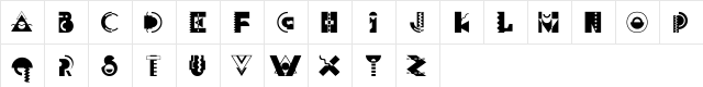 BatonRouge Regular  glyph index