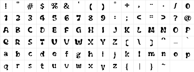 Milma Regular  glyph index