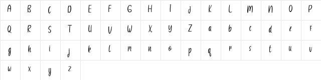 Sunshine Memories Regular  glyph index