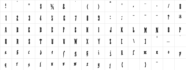Applesauce07 Regular  glyph index