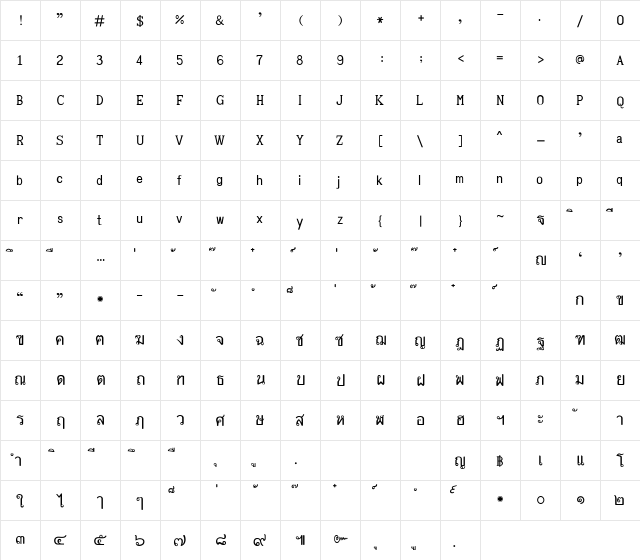 Book_BasiS [2006] Regular  glyph index