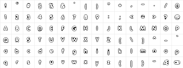 Outer Sider (BRK) Regular  glyph index