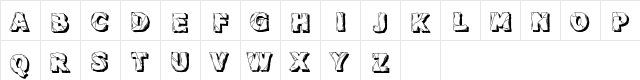 Backtrack Demo Regular  glyph index