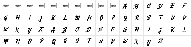 Belvana (demo) Regular  glyph index