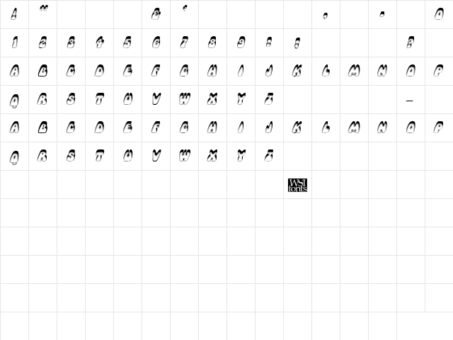 LoppDisplay Italic  glyph index
