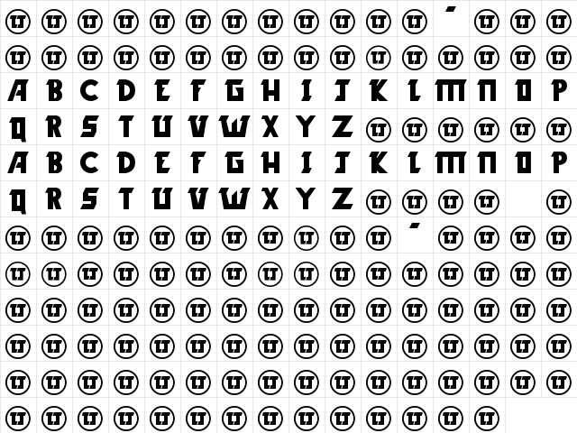 LJ-Design Studios Logo Regular  glyph index