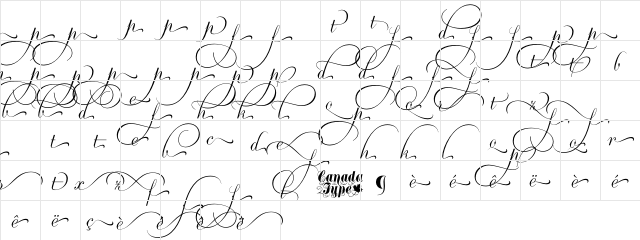 Ambassador Script Ends IV Regular  glyph index