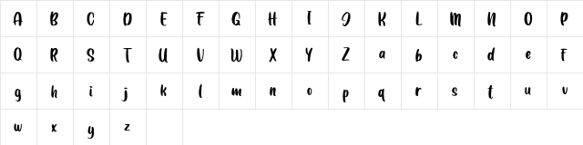 LEMONDAY Regular  glyph index