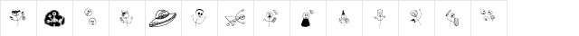 Risus LCB Dingbats Regular  glyph index