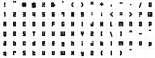 04b19 Regular  glyph index