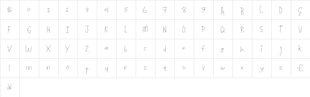 SummerWatermelon Regular  glyph index