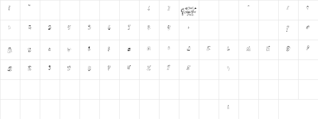 Xanthisma Regular  glyph index