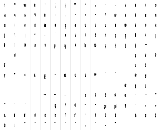 Saturate Inline  glyph index
