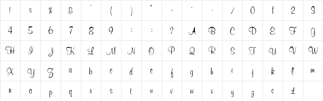 Murial Regular  glyph index