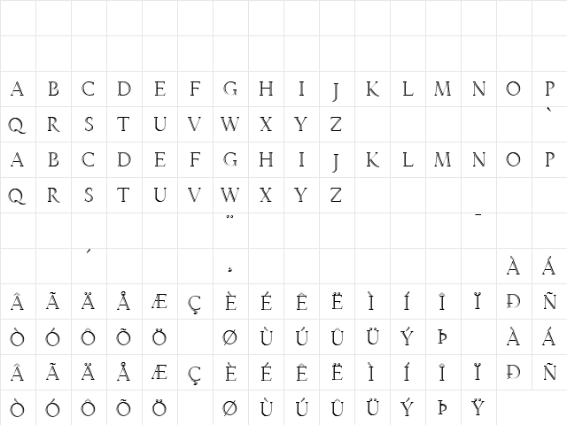 LTVenezia Initiale Initiale  glyph index