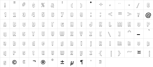 a_AlternaOtl Regular  glyph index