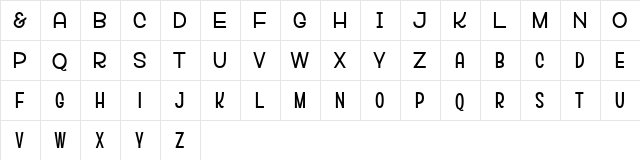 Versalita& Regular  glyph index