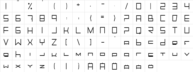 Trancemission Medium  glyph index