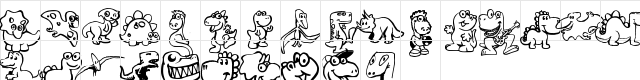 Dinoz Regular  glyph index