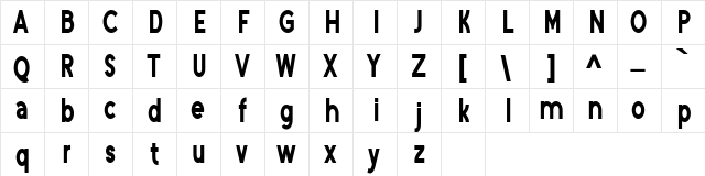 Vilona Black  glyph index