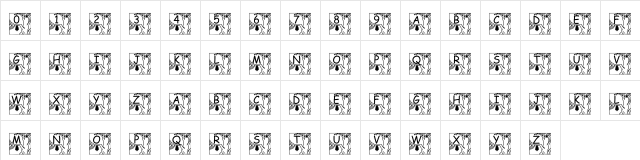 pf_holloween3 Regular  glyph index