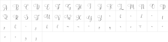 Vallerya FREE Regular  glyph index