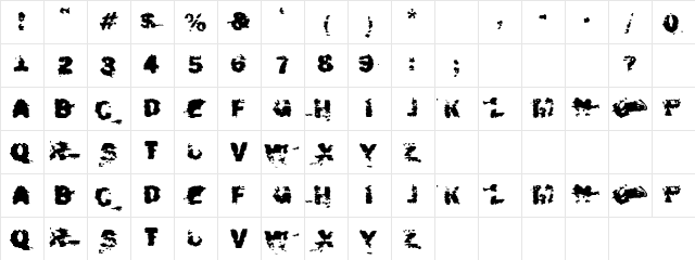 Sea Pirates Regular  glyph index