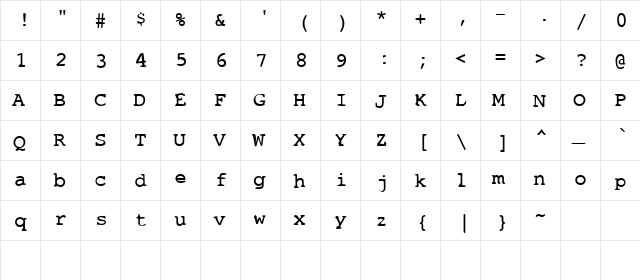 STALKER2 Regular  glyph index