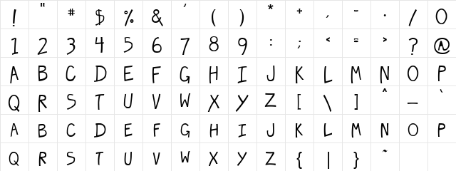 Hecubus Regular  glyph index