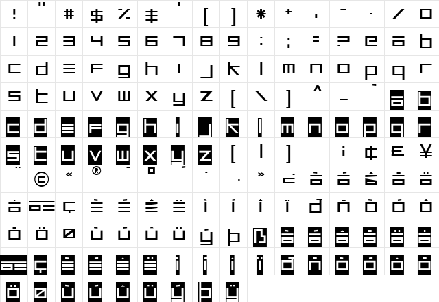 Unsteady Oversteer Regular  glyph index