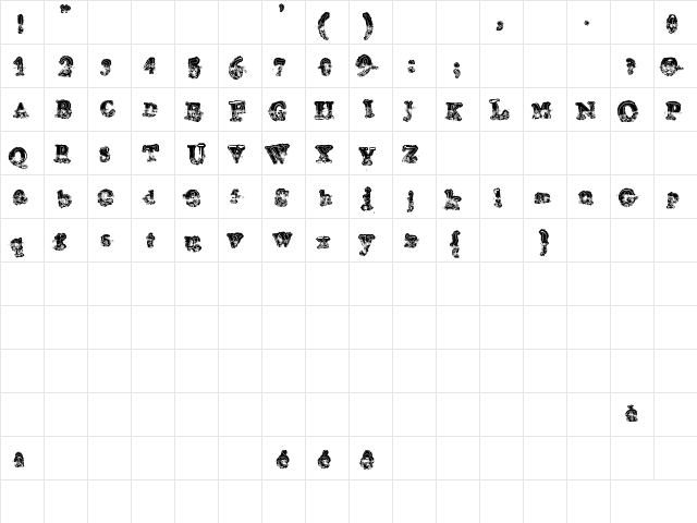 Mohawk Regular  glyph index