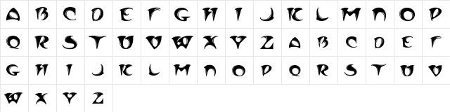 LHF Strong TeaHouse Regular  glyph index