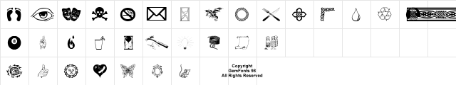 Odds n Sods Regular  glyph index