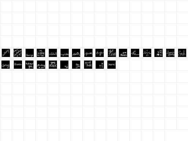 2peas boxed greetings Regular  glyph index