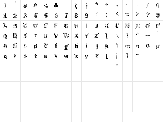 CK Wood House Regular  glyph index