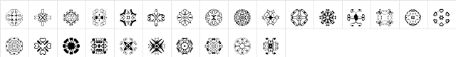 Doodlelights Regular  glyph index