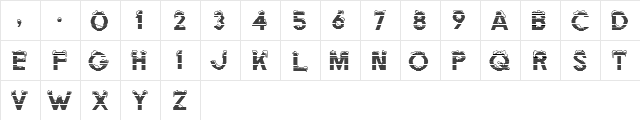 RM Snowtime Regular  glyph index