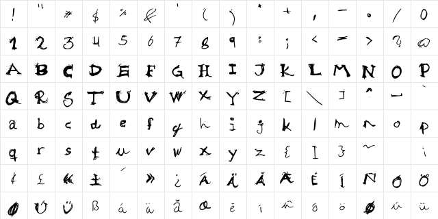 Heavy love Heavylove  glyph index