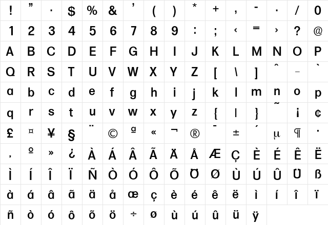 Formula-Medium Regular  glyph index